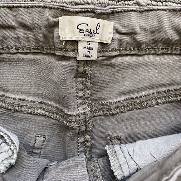 Easel Jeans Denim Distressed Gray Skinny Button Fly Woman's Size S - Picture 6 of 8